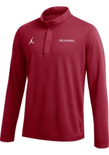 Nike Oklahoma Sooners Mens Crimson Jordan DriFIT Long Sleeve 1/4 Zip Pullover