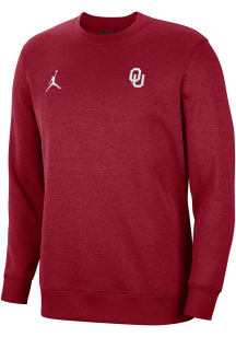 Nike Oklahoma Sooners Mens Crimson Jordan DriFIT Knit Long Sleeve Sweatshirt