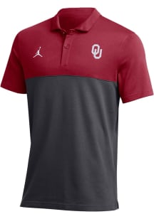 Nike Oklahoma Sooners Mens Crimson Jordan DriFIT Short Sleeve Polo