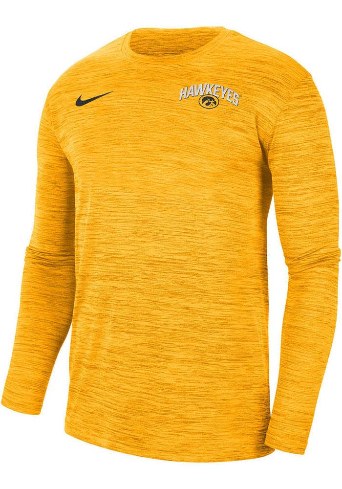 Nike Iowa Hawkeyes Gold Team Issue Velocity Long Sleeve T-Shirt