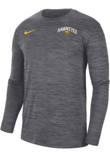 Nike Iowa Hawkeyes Black Team Issue Velocity Long Sleeve T-Shirt