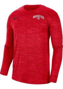 Nike Ohio State Buckeyes Red Team Issue Velocity Long Sleeve T-Shirt