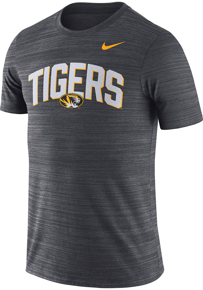 Nike Missouri Tigers Black Team Issue Velocity Short Sleeve T Shirt