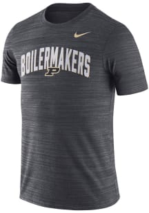 Nike Purdue Boilermakers Black Team Issue Velocity Short Sleeve T Shirt
