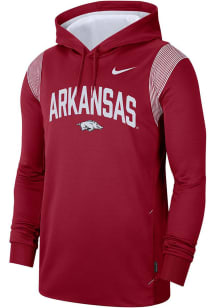 Nike Arkansas Razorbacks Mens Crimson Team Issue Therma Hood