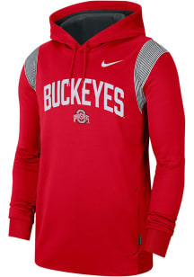 Nike Ohio State Buckeyes Mens Red Team Issue Therma Hood