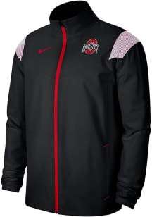 Nike Ohio State Buckeyes Mens Black Woven Medium Weight Jacket