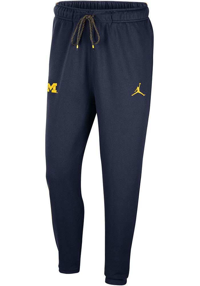 Nike Michigan Wolverines Mens Navy Blue Jordan Practice Sweatpants