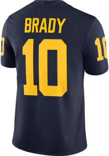 Tom Brady Nike Mens Navy Blue Michigan Wolverines Jordan Practice Football Jersey