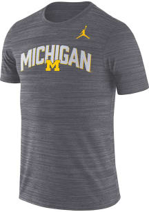 Nike Michigan Wolverines Grey Jordan Practice Short Sleeve T Shirt