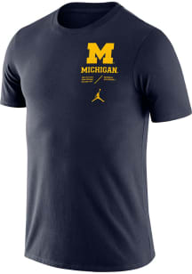 Nike Michigan Wolverines Navy Blue Jordan Practice Short Sleeve T Shirt