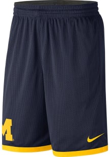 Mens Michigan Wolverines Navy Blue Nike DriFIT Shorts