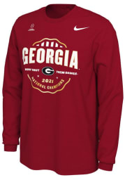 Nike Georgia Bulldogs Red 2021 Football National Champions Long Sleeve T Shirt