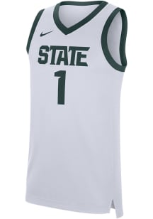 Nike Michigan State Spartans White Dri-FIT Replica Jersey