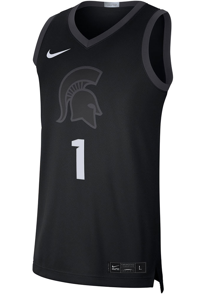 Nike Michigan State Spartans Black Limited Alternate Elite Basketball Jersey