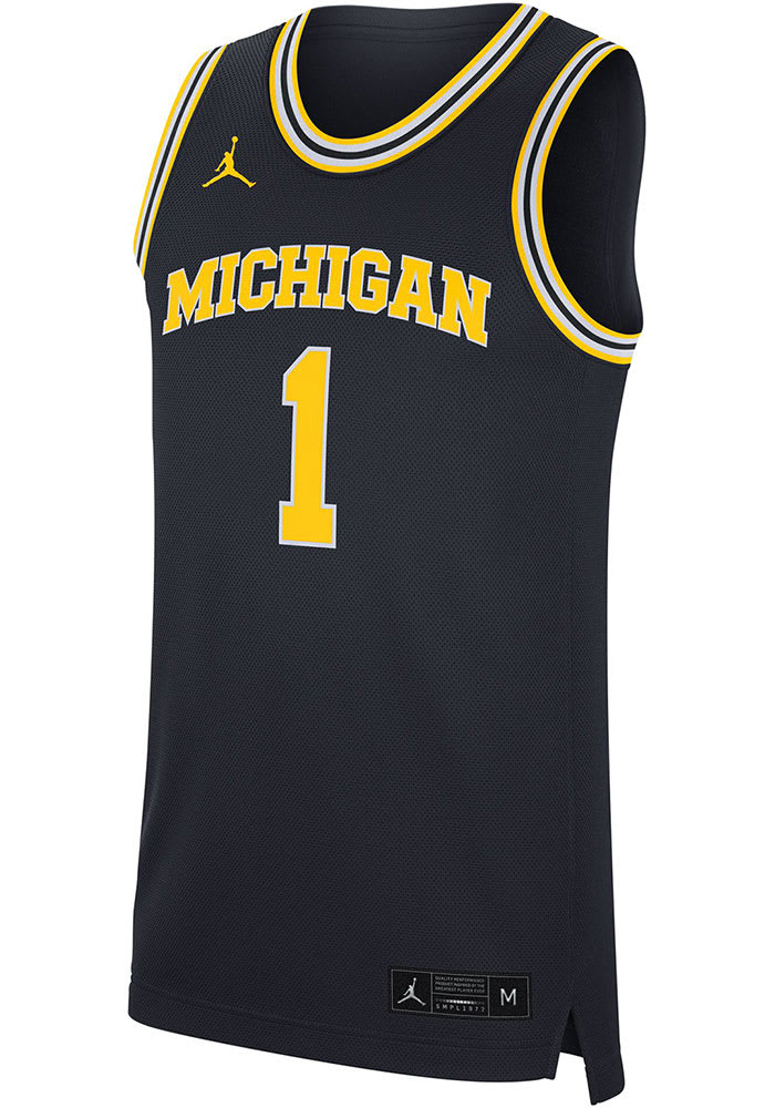 Nike Michigan Wolverines #1 Replica Basketball Jersey