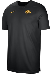 Nike Iowa Hawkeyes Black DriFIT UV Coach Short Sleeve T Shirt