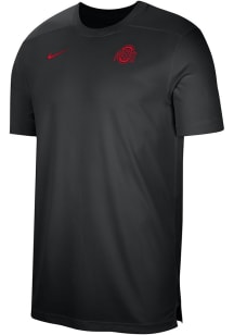 Nike Ohio State Buckeyes Black DriFIT UV Coach Short Sleeve T Shirt