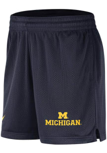 Nike Michigan Wolverines Mens Navy Blue DriFIT Mesh Shorts