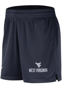 Nike West Virginia Mountaineers Mens Navy Blue DriFIT Mesh Shorts