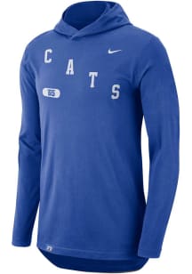 Nike Kentucky Wildcats Mens Blue Campus DriFIT Tee Long Sleeve Hoodie