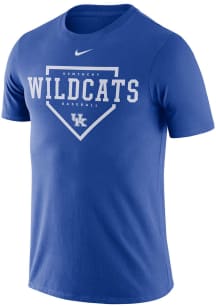 Nike Kentucky Wildcats Blue DriFIT Baseball Plate Short Sleeve T Shirt