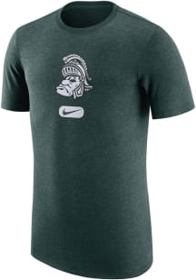 Nike Michigan State Spartans Green Campus DriFIT Tri Athletic Short Sleeve T Shirt