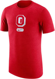 Nike Ohio State Buckeyes Red Campus DriFIT Tri Athletic Short Sleeve T Shirt