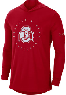 Nike Ohio State Buckeyes Mens Red DriFIT Fashion Hood