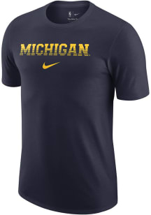 Nike Michigan Wolverines Navy Blue Campus Throwback Jordan Short Sleeve T Shirt