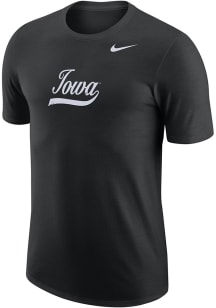 Nike Iowa Hawkeyes Black Campus Vault Back Short Sleeve T Shirt