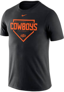 Nike Oklahoma State Cowboys Black DriFIT Baseball Plate Short Sleeve T Shirt
