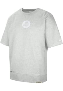 Nike Ohio State Buckeyes Grey DriFIT Cutoff Short Sleeve Hoods