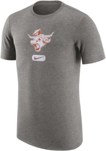 Nike Texas Longhorns Grey Campus DriFIT Tri Athletic Short Sleeve T Shirt