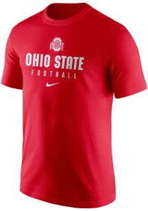 Nike Ohio State Buckeyes Red Team Issue Short Sleeve T Shirt