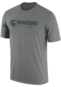 Nike Michigan State Spartans Grey Team Spirit Short Sleeve T Shirt