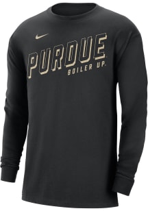 Nike Purdue Boilermakers Black Max90 Slogan Long Sleeve T Shirt