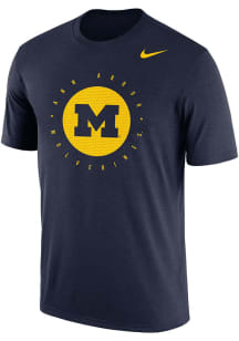 Nike Michigan Wolverines Navy Blue Team Spirit Short Sleeve T Shirt
