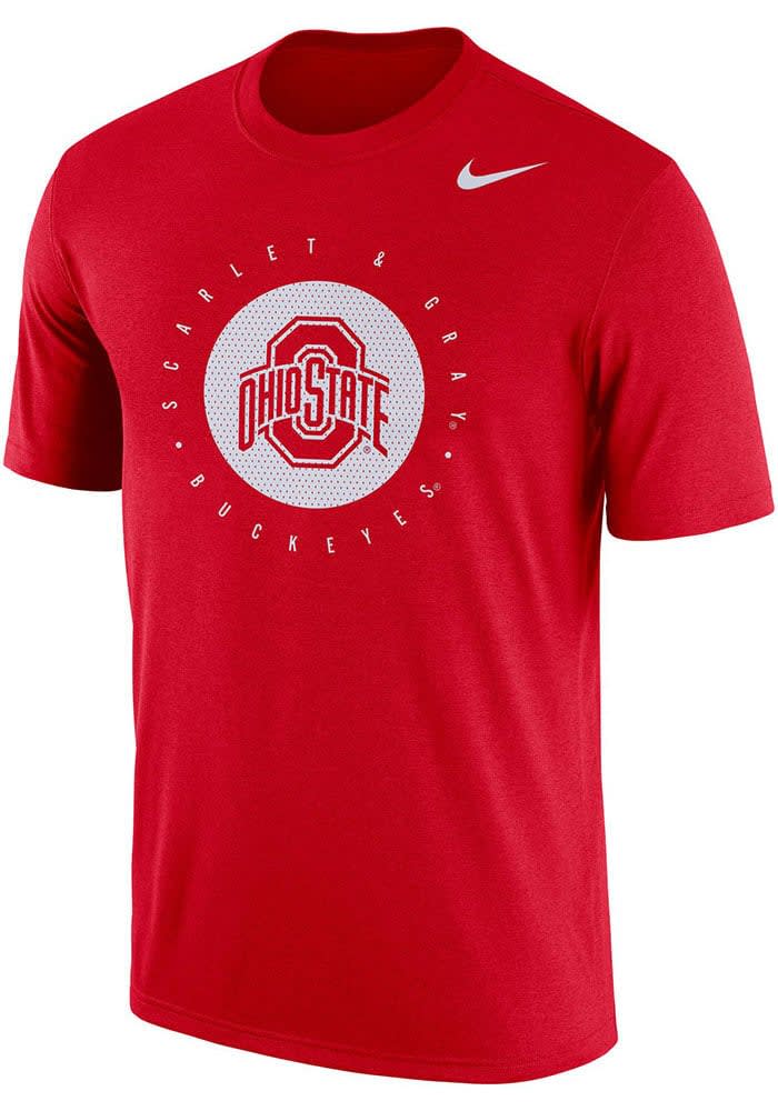 Nike Ohio State Buckeyes Red Team Spirit Short Sleeve T Shirt