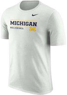 Nike Michigan Wolverines Grey DriFIT Gridiron Short Sleeve Fashion T Shirt