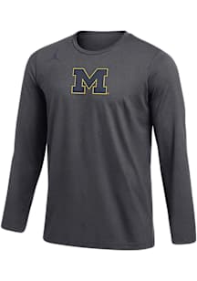Nike Michigan Wolverines Grey Jordan Long Sleeve T-Shirt