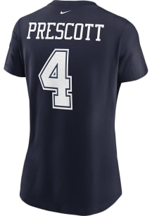 Dak Prescott Dallas Cowboys Womens Navy Blue Player Player T-Shirt