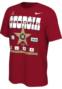 Nike Georgia Bulldogs Red 2022 National Champions Celebration Short Sleeve T Shirt