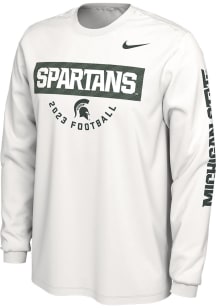 Nike Michigan State Spartans White Student Body Long Sleeve T Shirt