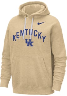 Nike Kentucky Wildcats Mens Oatmeal Club Fleece Bball Long Sleeve Hoodie
