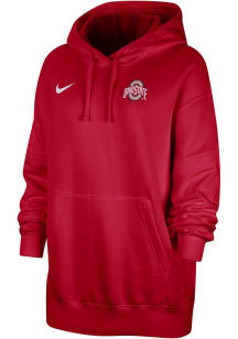 Nike Ohio State Buckeyes Womens Red Club Fleece Hooded Sweatshirt