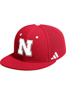 Adidas Nebraska Cornhuskers Mens Red On Field Performance Fitted Hat