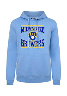 Levelwear Milwaukee Brewers Mens Light Blue Podium Big Brew Long Sleeve Hoodie