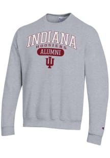 Mens Indiana Hoosiers Grey Champion Pill Alumni Powerblend Crew Sweatshirt