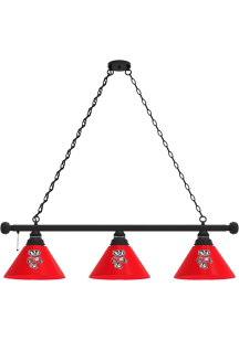 Black Wisconsin Badgers Mascot 3 Shade Billiard Lamp